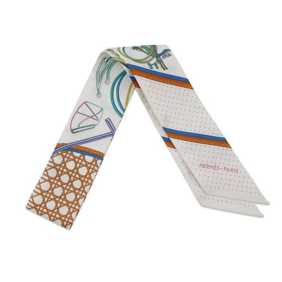 HERMES Scarf Twilly Folding Canopy Carriage LES VOITURES A TRANSFORMATION Si - Picture 2 of 5